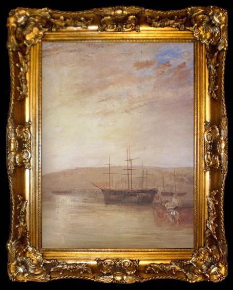 framed  Joseph Mallord William Turner Shipping off East Cowes Headland (mk31), ta009-2
